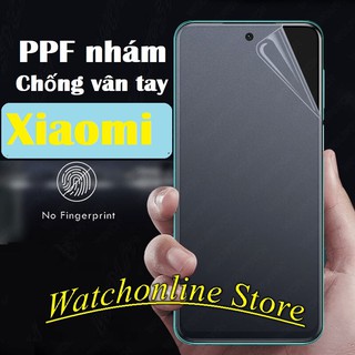 Miếng dán PPF nhám chống vân tay Xiaomi Note 8 pro K40 k40pro K30 Pro Mi 10t pro K30s CC9 pro Mi Note 10 Mi 11 Lite ...