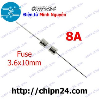 [5 CÁI] Cầu Chì 3.6x10mm 8A DIP (250V Chân cắm)