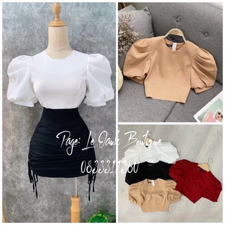 Áo croptop tay phồng A269
