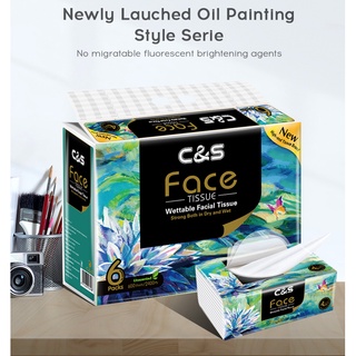 Lốc 6 gói khăn khô lau đa năng Face cao cấp - 100 tờ x 4 lớp