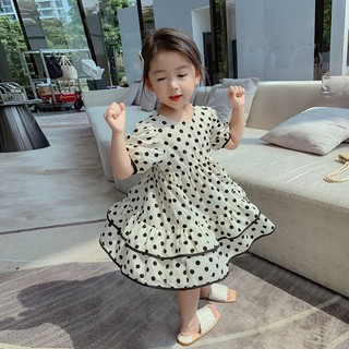 Váy bé gái chấm bi diện hè siêu xinh dễ thương Size Từ 8 - 25kg [V03]