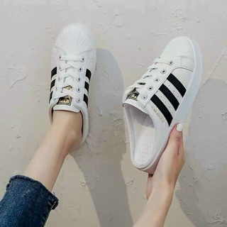 Giày sục thể thao đế bệt DA 3 vạch đen