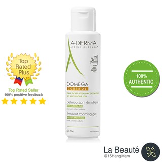 A-Derma Gel Moussant Émollient Exomega - Gel Làm Sạch Và Dịu Da Cho Da Dễ Dị Ứng (500ml)