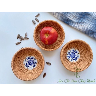 Bát mây đan sứ đựng các loại hạt, bánh kẹo, giỏ decor chụp hình