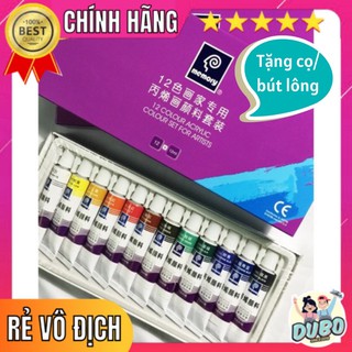 [12 MÀU-CHÍNH HÃNG] Sơn Acrylic-Vẽ áo, vẽ giày, vải, tường, body... không bong phai.