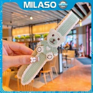 Băng đô cài tóc MILASO bờm tóc dán mái cho bé gái turban bằng len dễ thương FAH-001310