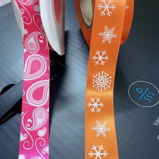 Ruy băng lụa hoạ tiết 2,2cm - 2,5cm(ribbon)