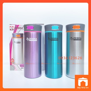 Bình Giữ Nhiệt ZEBRA Zelect Amethyst 0.4L (Inox 304) - 112996. Nhập Khẩu Thái Lan