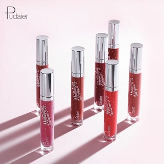 Son Bóng Pudaier 4Ml Son Có Màu Cao, Mỹ Phẩm Làm Đẹp Không Thấm Nước Bền Lâu