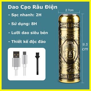 Máy cạo râu điện đa năng sạc USB, cạo râu cạo lông unisex êm ái, máy cạo râu khô mini nhỏ gọn dễ mang theo