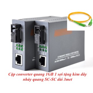 Combo 3 Cặp Converter Quang Điện Netlink HTB-GS03 1G tặng kèm 3 Dây Nhảy Quang SC-SC