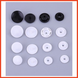 [10 bộ] Cúc bấm nhựa có màu đen và trắng T3 T5 T8