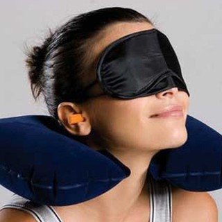 HCM - Bộ gối hơi chữ U du lịch kèm bịt mắt và bịt lỗ tai