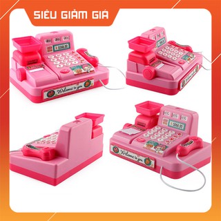 [GIÁ SỈ]  Đồ chơi máy tính tiền siêu thị cho bé   dùng pin,có đèn,âm thanh, Hello Kitty màu hồng