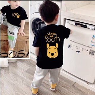 Áo thun bé trai Con Xinh cotton GẤU POOH, áo thun trẻ em từ 5 đến 14 tuổi