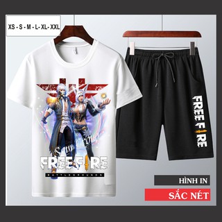 [Giảm giá sốc] Bộ Quần Áo Thun Nam Free Fire Cộc Tay Cổ Tròn Cotton Cực Đẹp - ÂM Phủ