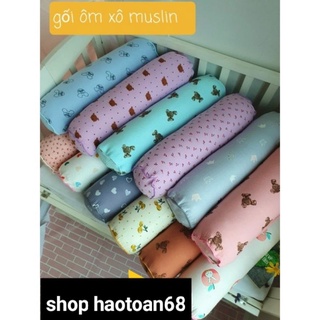 gối ôm cho bé vải xô Muslin nhập khẩu