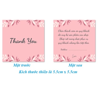Thiệp cảm ơn khách hàng - Thẻ cảm ơn - Card cảm ơn- 100 cái