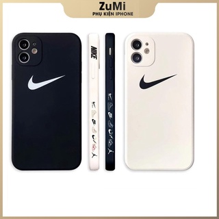 Ốp lưng iphone vuông cạnh họa tiết Nike chống bẩn iphone 7Plus Đến 12 ProMax-ZUMI STORE