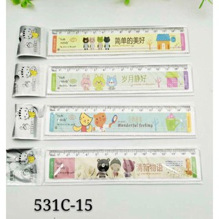 Hộp Thước 531 = 40 Chiếc Dài 15 cm Hình Đẹp -Dầy