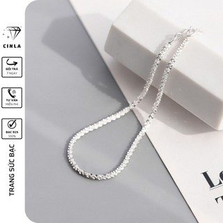 Vòng mạ bạc 925 cho nữ chính hãng cao cấp đẹp trang sức bạc CINLA