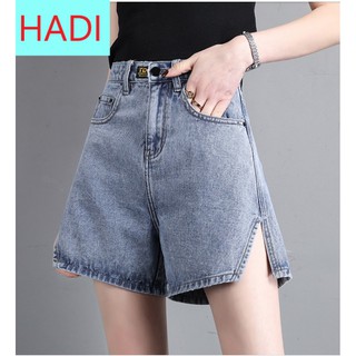 [ TẦNG LỚP ] QUẦN JEAN NGỐ LỬNG NỮ XẺ LAI LƯNG CAO MÀU XANH NHẠT CAO CẤP HADI ĐỦ SIZE S, M, L FORM RỘNG VẢI MỀM MỊN