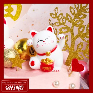 Đồ chơi mèo thần tài/trầu vàng trang trí bánh