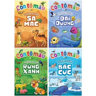 Sách - Combo Con Tô Màu Thám Hiểm (Bộ 4 Cuốn) (Tặng Kèm Bút Màu)