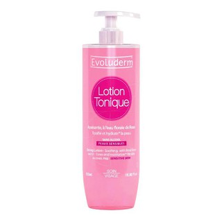 Nước hoa hồng Evoluderm Lotion Tonique dưỡng ẩm và làm sạch da dành cho da nhạy cảm 500ml