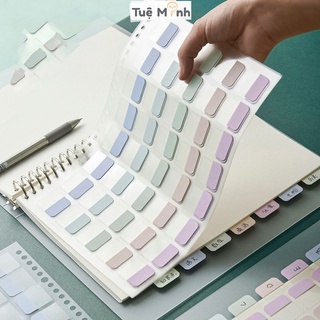 Tab phân trang + miếng đánh dấu chỉ mục trang sách nhiều màu cho khổ A5 và B5 P10