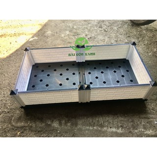 Chậu nhựa lắp ghép, lắp ráp thông minh trồng rau sạch, trồng cây (80x40x20cm)