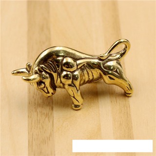 Móc khóa hình Bò Tót, đồng đúc nguyên khối