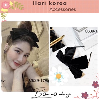 Băng Đô Nơ Nhung / Bờm Nơ Nhung, Phụ Kiện Tóc Nữ sang trọng ,quyến rũ - Hari Korea Accessories
