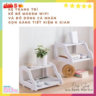 Kệ trang trí treo tường❤️SALE❤️Kệ gắn tường đa năng để Modem Wifi và đồ dùng cá nhân gọn gàng tiết kiệm không gian