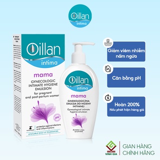 Dung Dịch Vệ Sinh Phụ Nữ OILLAN Intima Mama Giúp Làm Sạch Nhẹ Nhàng Khi Đang Mang Thai Và Sau Sinh 200ml Date T1/2023