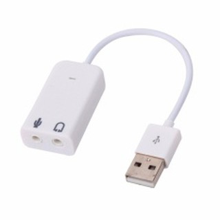 Cáp usb âm thanh 3D USB 7.1 (Trắng), usb sound 7.1, cáp chuyển usb sang jazz 3.5
