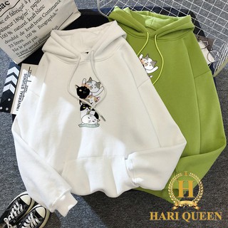 Áo hoodie 5 mèo xếp dọc HARI1020