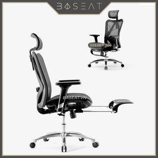SIHOO M57 có gác chân - M57B - Ghế công thái học Full lưới thoáng khí làm việc văn phòng Ergonomic điều chỉnh tựa lưng