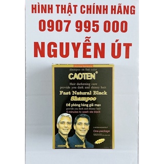 Dầu gội đen tóc yicaoten hộp 10 gói