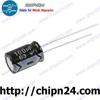 [10 CON] Tụ hóa 100uF 63V (8x12mm)