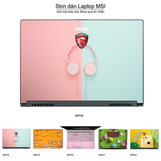 Skin dán Laptop MSI in hình thiết kế nhiều mẫu 4 (inbox mã máy cho Shop)
