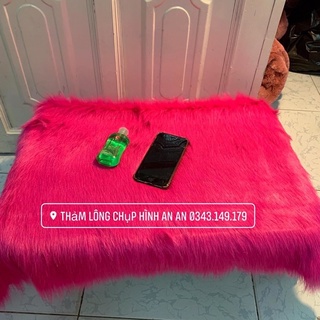 THẢM LÔNG TRẢI BÀN MÀU HỒNG SEN - THẢM CHỤP HÌNH NAILS , MỸ PHẨMa