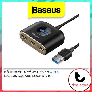 Bộ Hub Chia Cổng USB 4 In 1 - USB 3.0 To 1 USB 3.0 &amp; 3 USB 2.0 Baseus Square Round 4 In 1