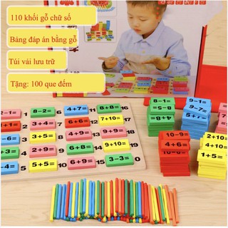 Bộ đồ chơi gỗ toán học cho trẻ phát triển trí tuệ EduKids Zone tạo hứng thú học tập