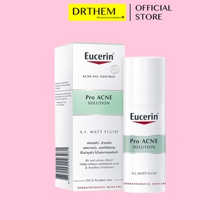 Kem Dưỡng Kiểm Soát Nhờn Ngừa Mụn Eucerin Pro Acne Solution A.I Matt Fluid 50ml - ProAcne AI Mattifying