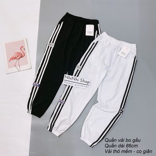 Quần thể thao 3 sọc bo ống siêu mát, Quần dáng bom ống bo cạp chun QS0722 - NhiNhi Shop