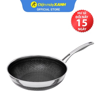 Chảo inox sâu chống dính đáy từ 28cm Kims Cook N228M