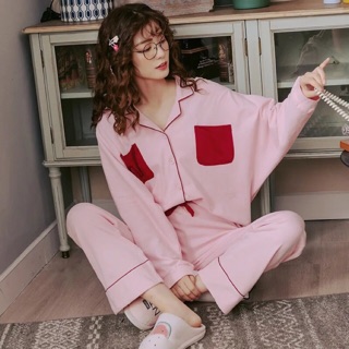 Bộ pijama cotton dài tay thu đông nhiều mẫu (ảnh thật)