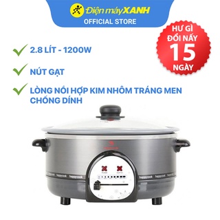[Mã ELHADEV giảm 4% đơn 300K] Nồi lẩu điện Happycook HCHP-300A 2.8 lít