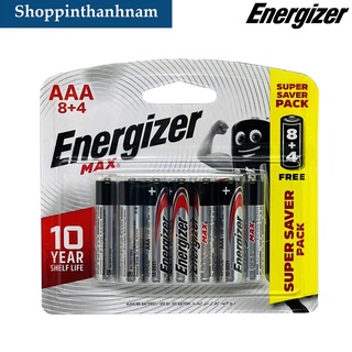 Vỉ 12 viên pin AAA Energizer max chính hãng
